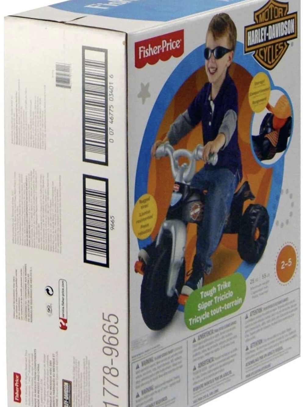 Fisher-Price Harley-Davidson Kids' Tough Trike - Black and Orange
